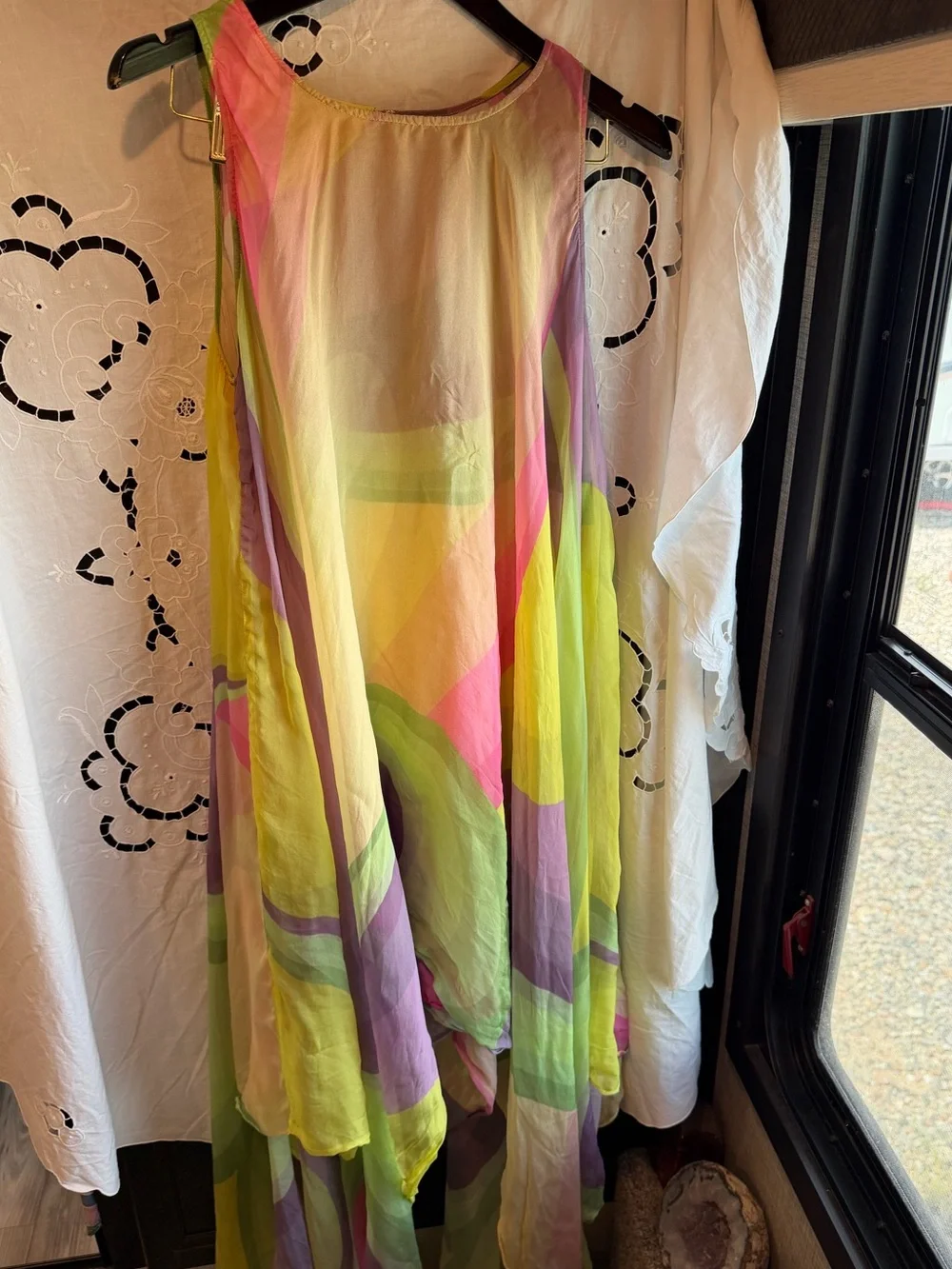 Siddhartha Bansal Multicolor Abstract Watercolor Maxi Dress MP Boho
